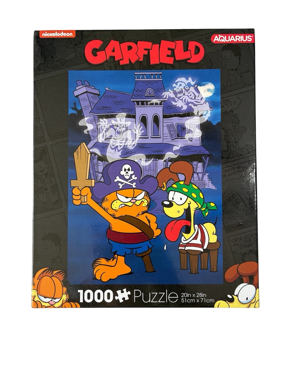 Aquarius Garfield Pirate Haunted House 1000 Piece Jigsaw Puzzle Complete